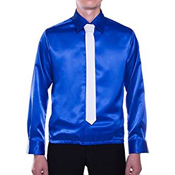 Blue Shirt w/ White Tie