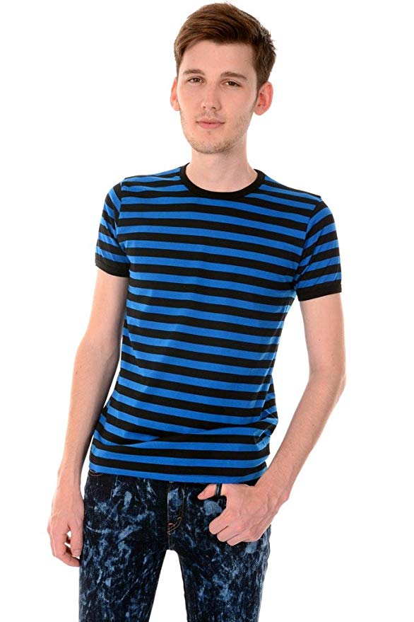 black-and-blue-horizontal-striped-tee