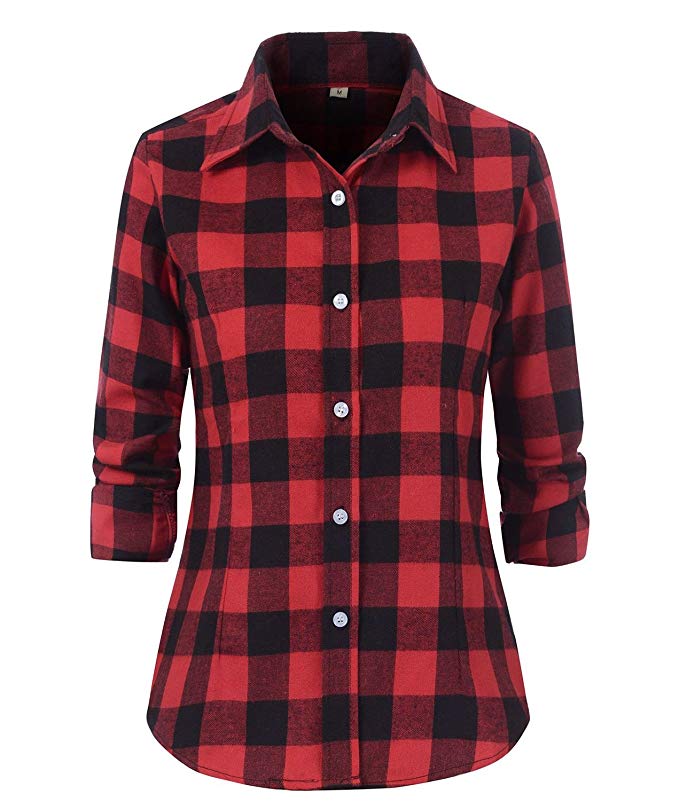 red-and-black-check-flannel-plaid-shirt
