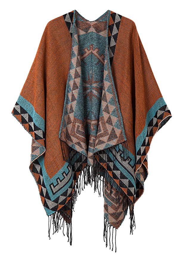 orange-pattern-poncho
