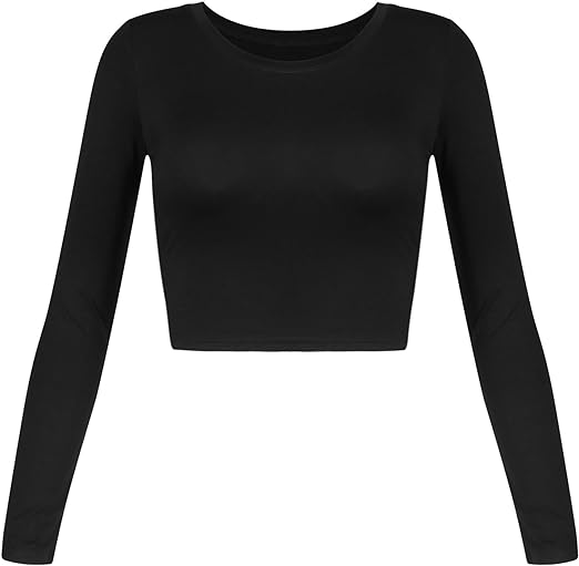 black-crop-top