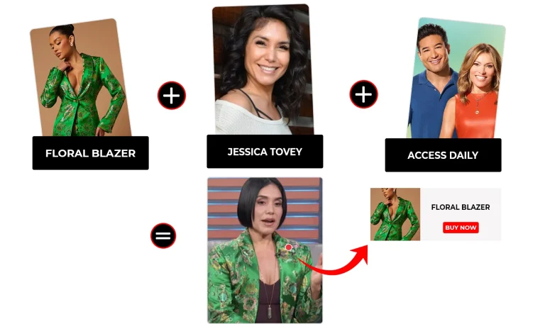 Access Daily March 2025 Doreen Alvarez Green Satin Floral Suit
