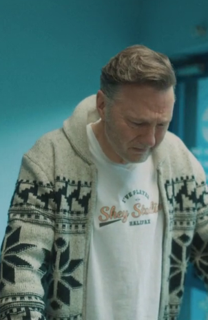 Daddy Issues Season 2 Episode 05 David Morrissey Grey Cardigan Sweater
