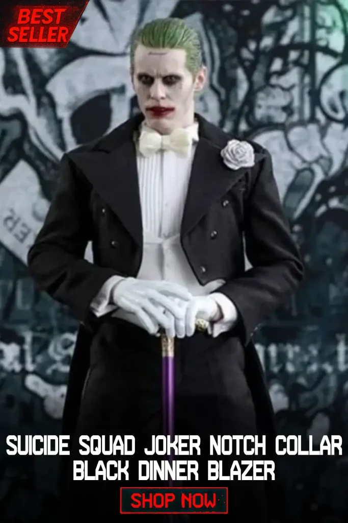 Suicide Squad Joker Notch Collar Black Dinner Blazer