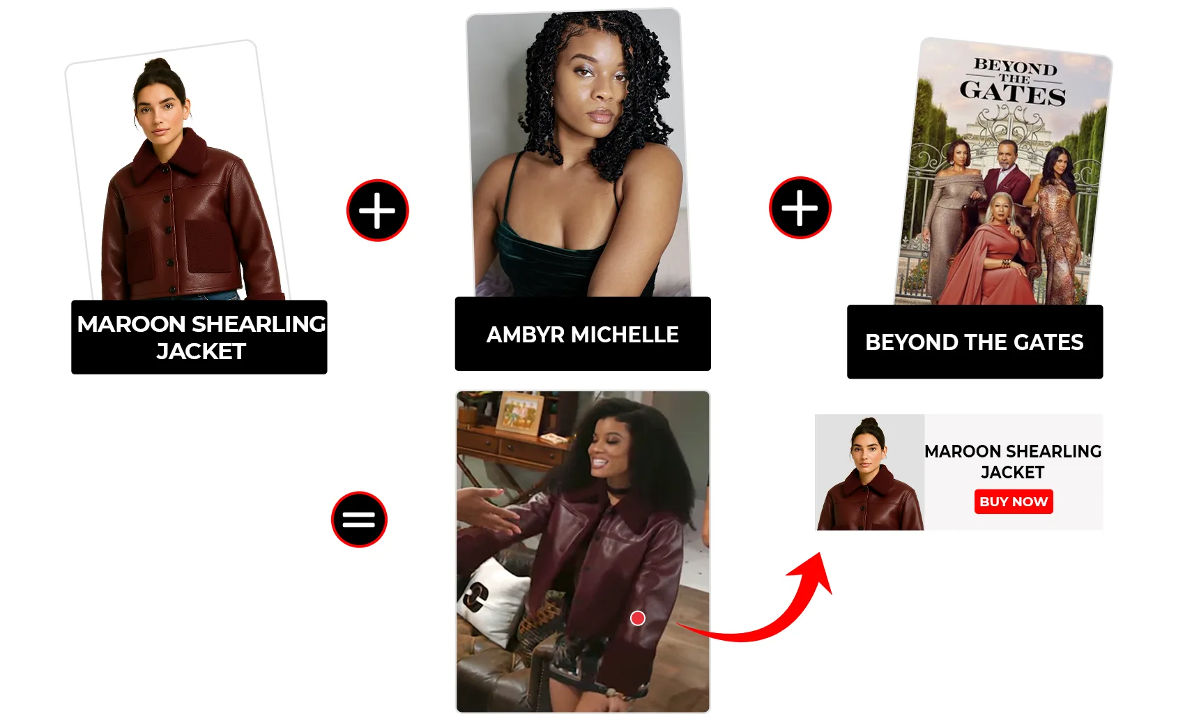 Ambyr Michelle Maroon Faux Leather Jacket