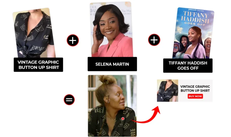 Tiffany Haddish Goes Off Season 01 Episode 03 Selena Martin Black and Cream Shirt