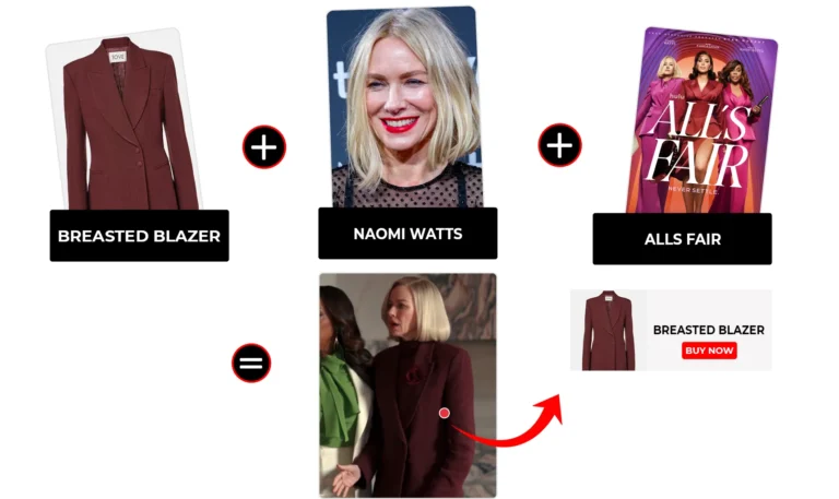 Alls Fair Season 01 Episode 09 Naomi Watts Burgundy Double Breasted Blazer