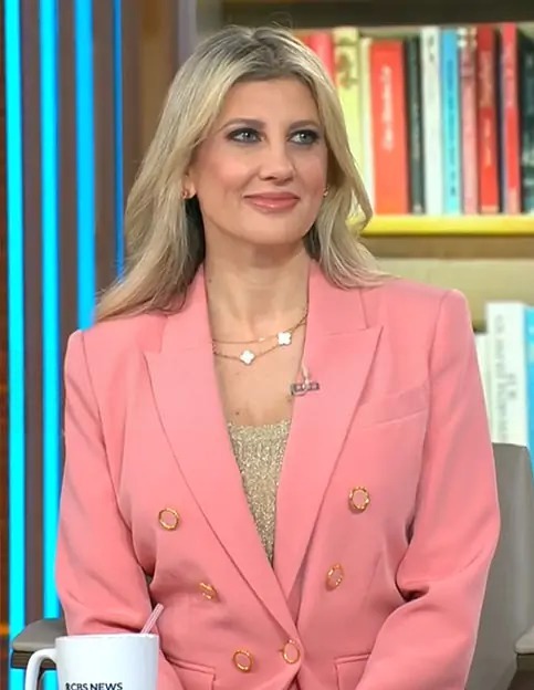 &nbsp;CBS Mornings November 2025 Angelique Rewers Pink Blazer 