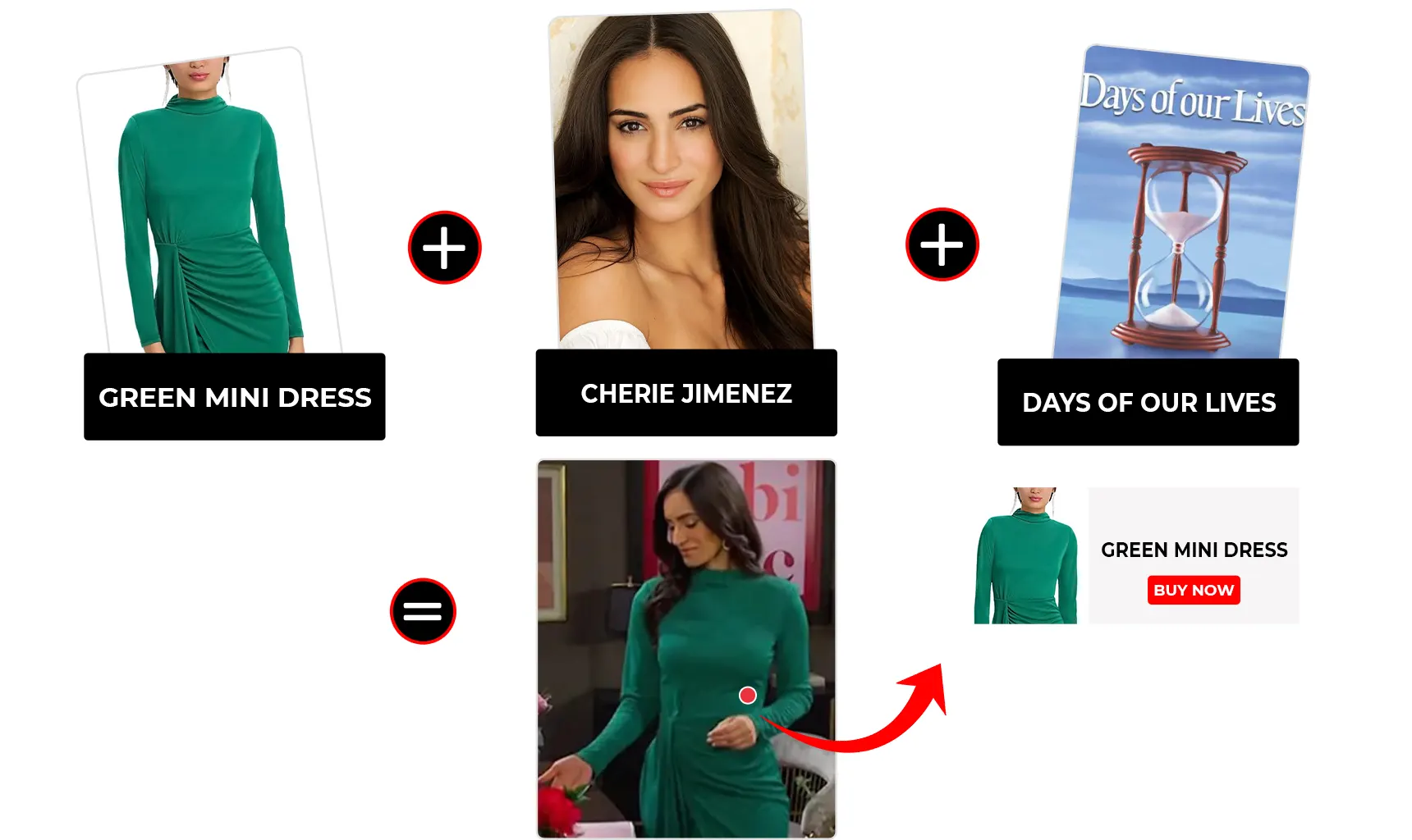 days of our lives december 2025 gabi hernandez wrap skirt dress