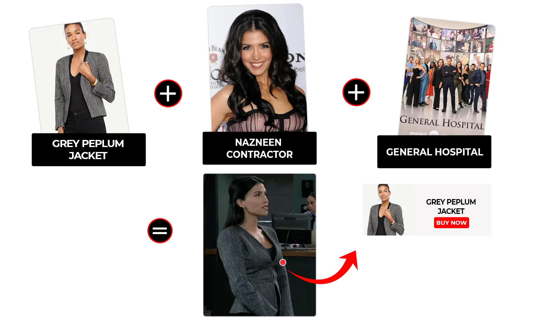 general hospital december 2025 nazneen contractor grey peplum jacket