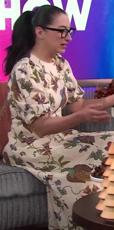 The Kelly Clarkson Show December 2025 Gesine Bullock-Prado Puff Sleeve Printed Dress