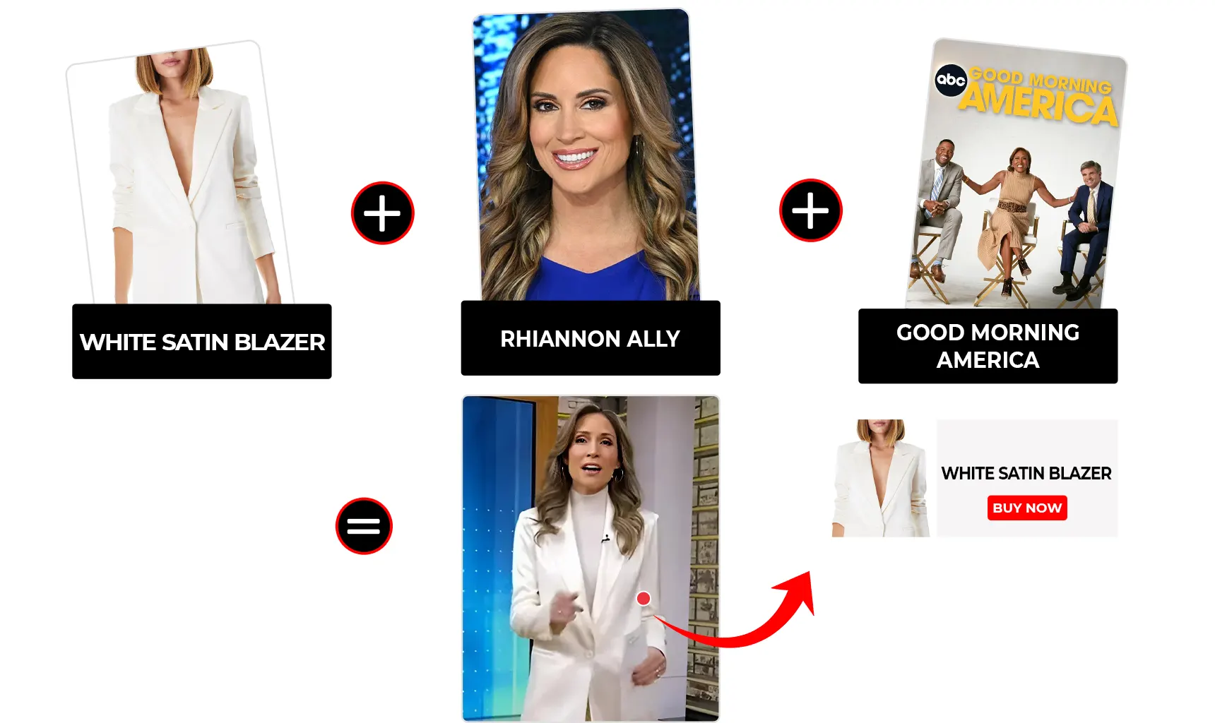 good morning america december 2025 rhiannon ally white satin blazer