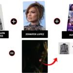 hustlers jennifer lopez black and white striped dress