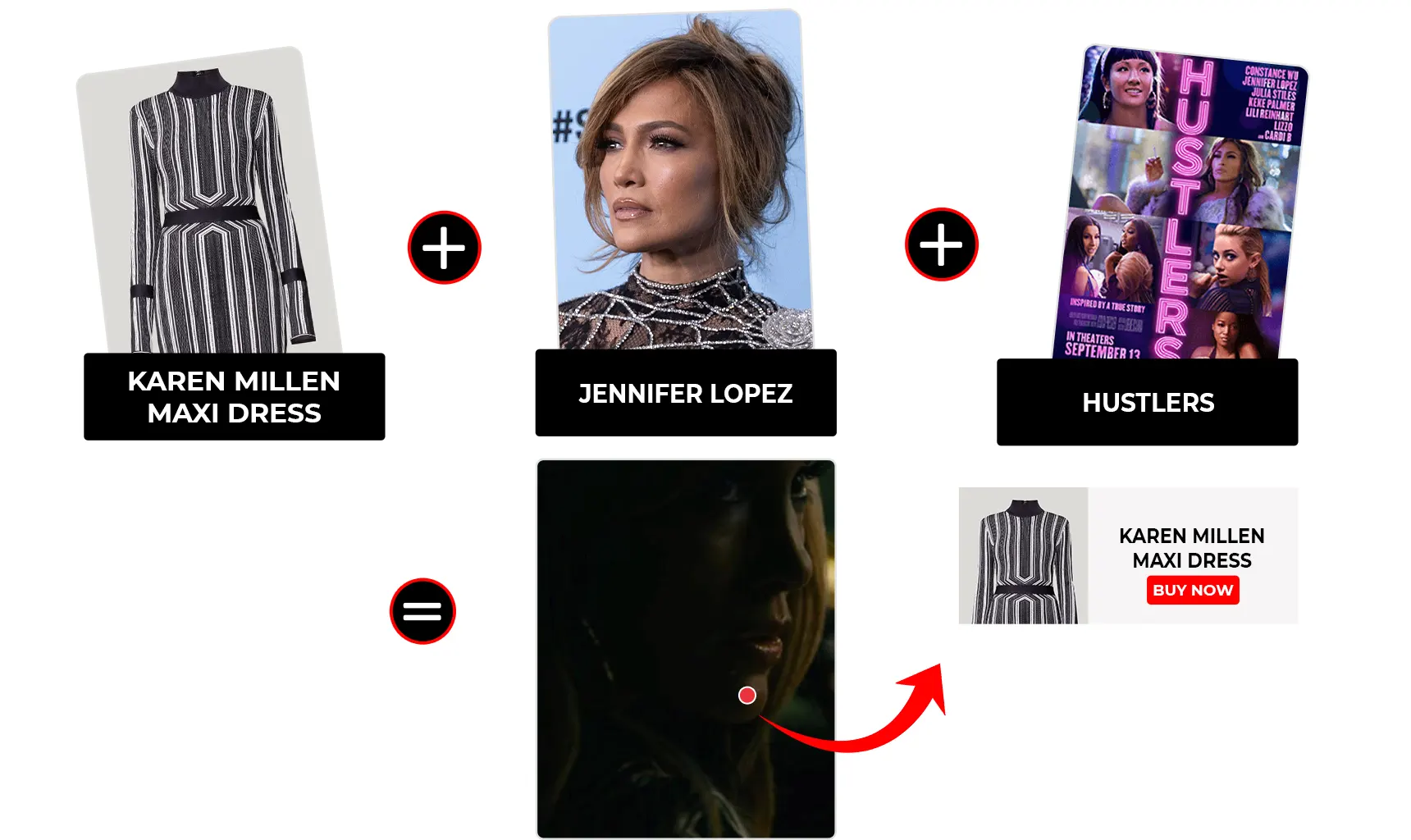 hustlers jennifer lopez black and white striped dress