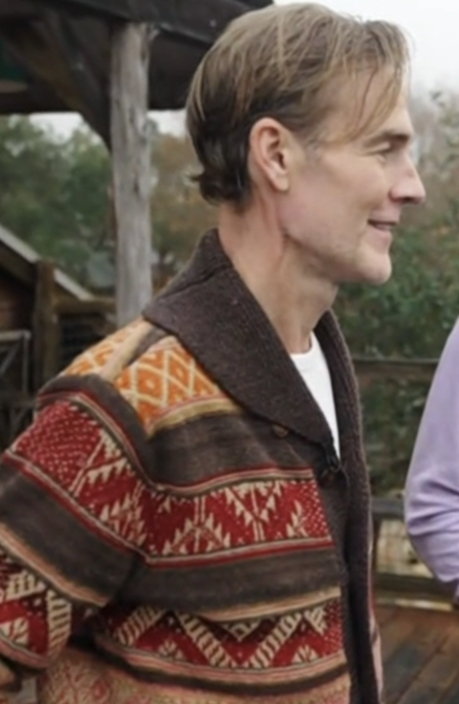 The Today Show December 2025 James Van Der Beek Mens Shawl Collar Cardigan Pattern