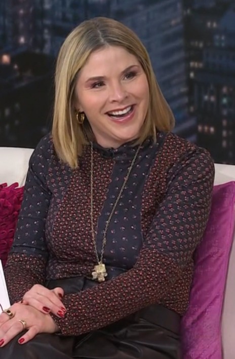 The Today Show December 2025 Jenna Bush Hager Mixed Print Jersey Top