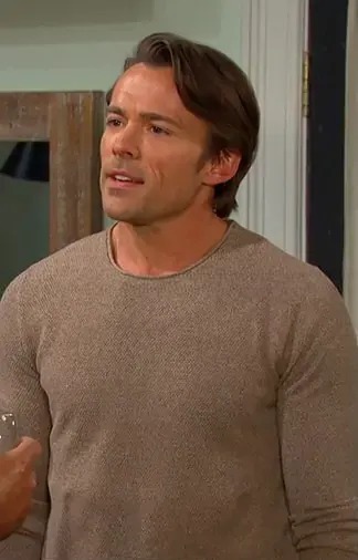 Days of our Lives November 2025 John-Paul Lavoisier Grey Pullover Sweater