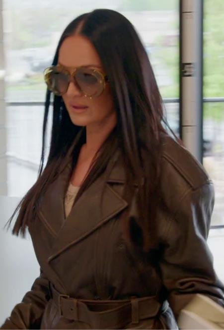 Real Housewives of Salt Lake City Season 06 Episode 11 Lisa Barlow Belted Leather Jacket