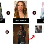 loot s03 e09 maya rudolph black floral print robe