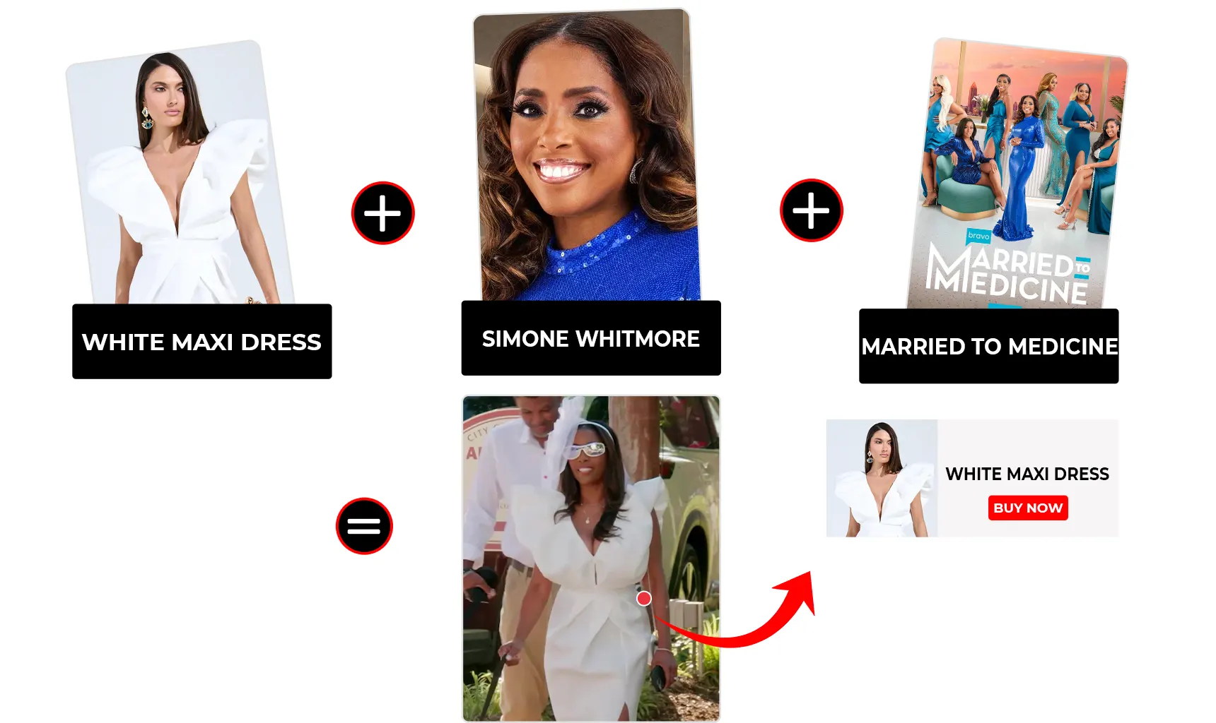 married to medicine s12 e02 simone whitmore puff sleeve maxi dress