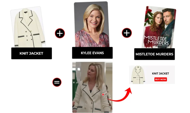 Mistletoe Murders Season 02 Episode 01 Kylee Evans Double Breasted Knit Blazer