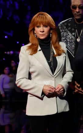 The Voice Season 28 Episode 17 Reba McEntire Cream Sequin Blazer