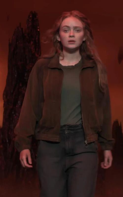 Stranger Things Season 05 Episode 04 Sadie Sink Brown Corduroy Jacket