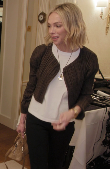 The Kardashians Season 07 Episode 07 Simone Harouche Brown Cardigan