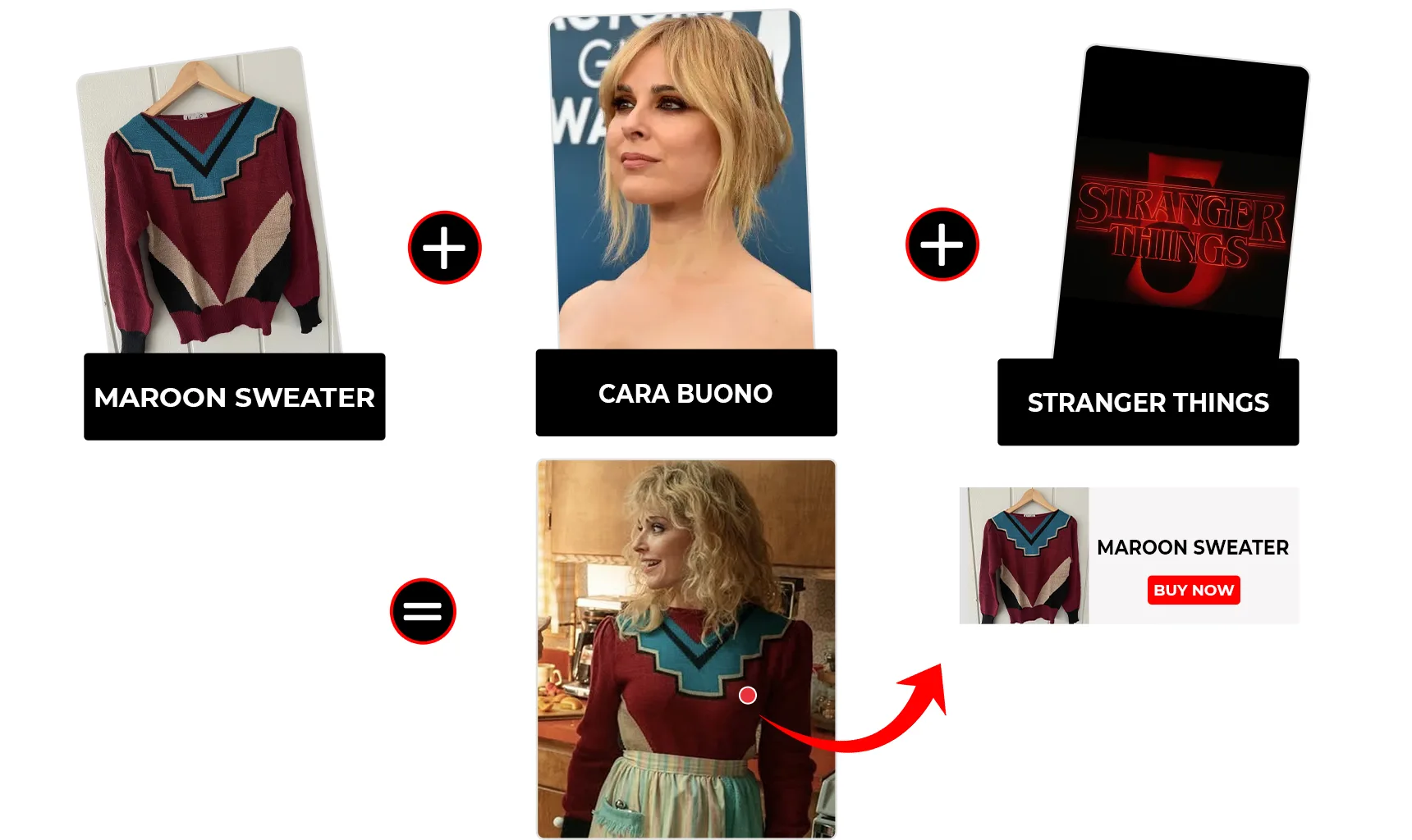 stranger things s05 e01 cara buono pattern sweater