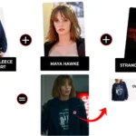 stranger things s05 e01 maya hawke oversized fleece sweatshirt