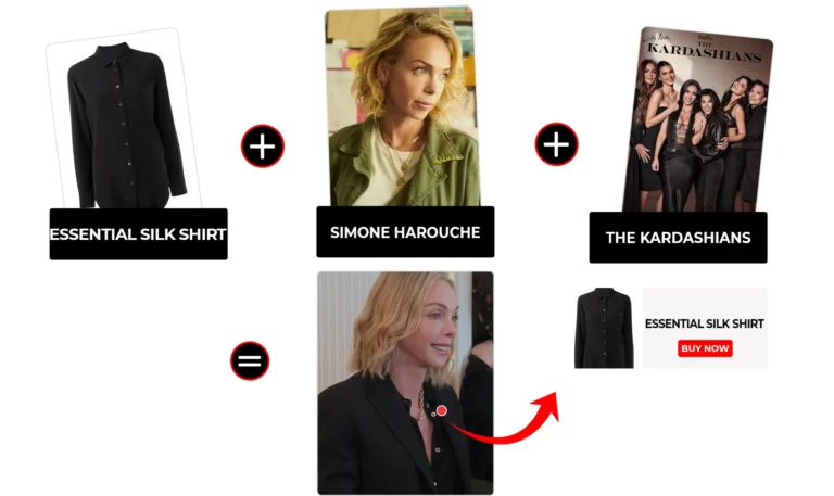 The Kardashians Season 07 Episode 07 Simone Harouche Essential silk shirt