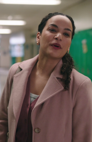 Mistletoe Murders Season 02 Episode 01 Tommie-Amber Pirie Pink Wool Coat