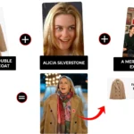 a merry little ex mas alicia silverstone beige double breasted coat