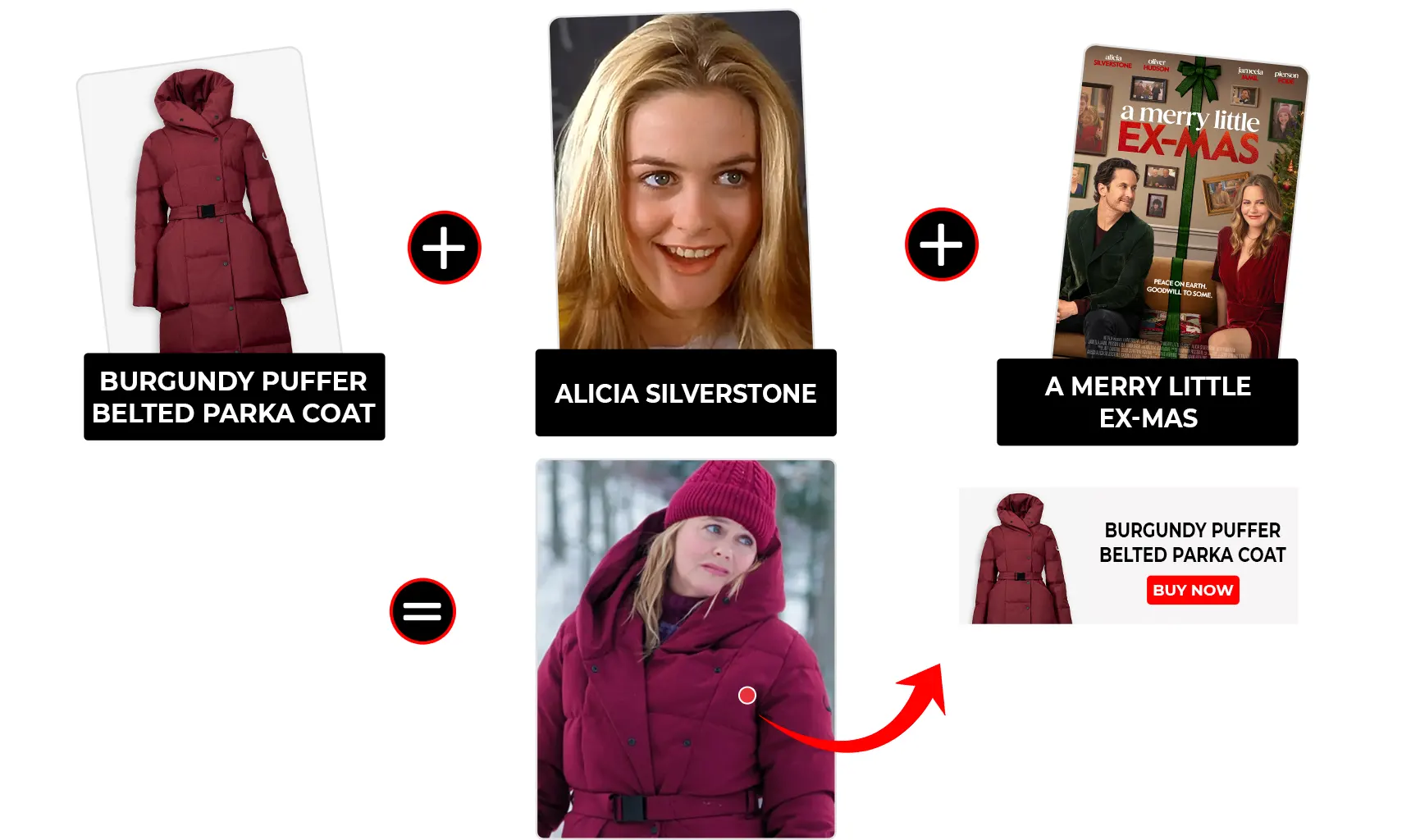 a merry little ex mas alicia silverstone belted parka coat