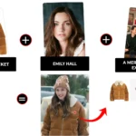 a merry little ex mas emily hall brown corduroy puffer jacket