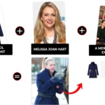 a merry little ex mas melissa joan hart blue belted wool coat