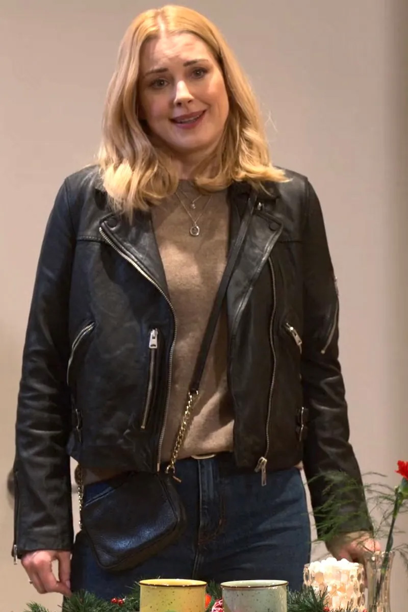 My Secret Santa Alexandra Breckenridge Leather Biker Jacket