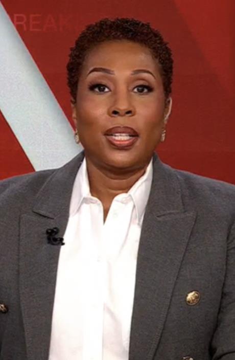 CNN This Morning January 2026 Audie Cornish Grey Double Breasted Blazer