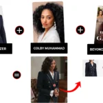 beyond the gates january 2026 colby muhammad leather trim denim blazer