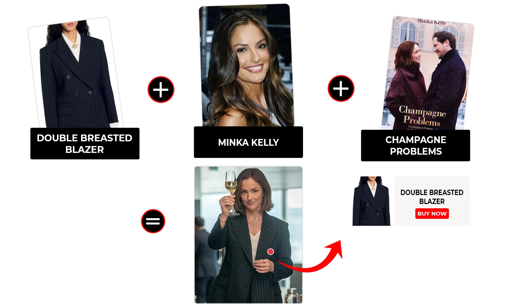 champagne problems minka kelly double breasted blazer