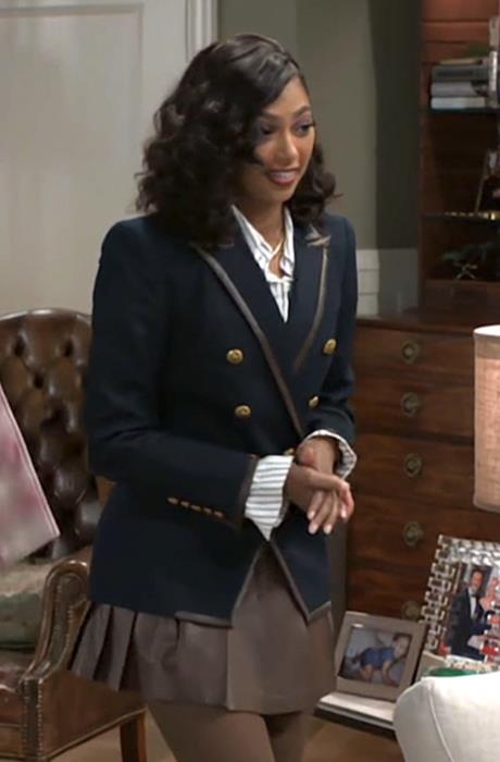 Beyond the Gates January 2026 Colby Muhammad Leather Trim Denim Blazer