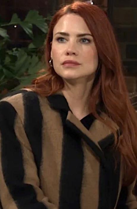 The Young and the Restless December 2025 Courtney Hope Black and Brown Coat