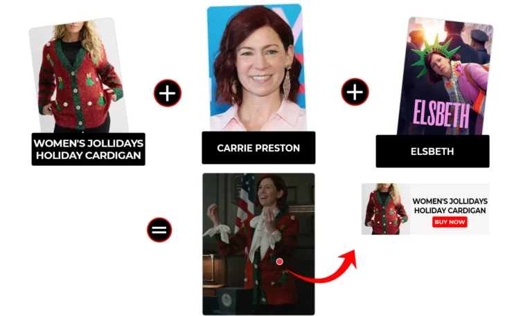 Elsbeth Season 03 Episode 10 Carrie Preston Christmas Cardigan