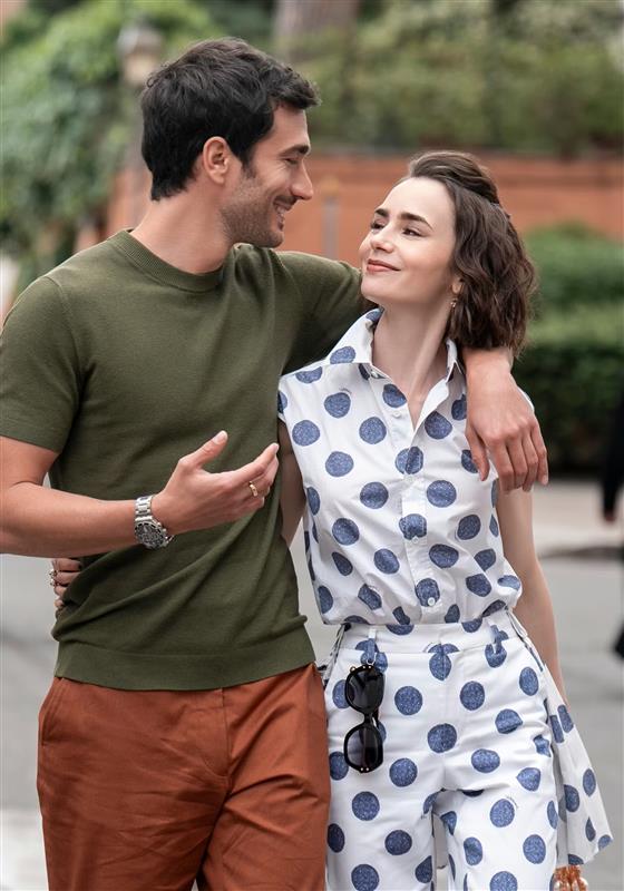 Emily in Paris December 2025 Emily Cooper Polka Dot-print Shirt