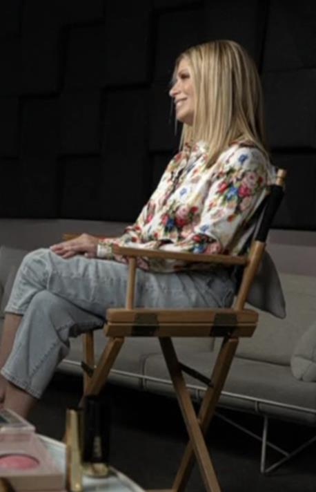 The Today Show December 2025 Jill Martin Floral Print Silk Shirt