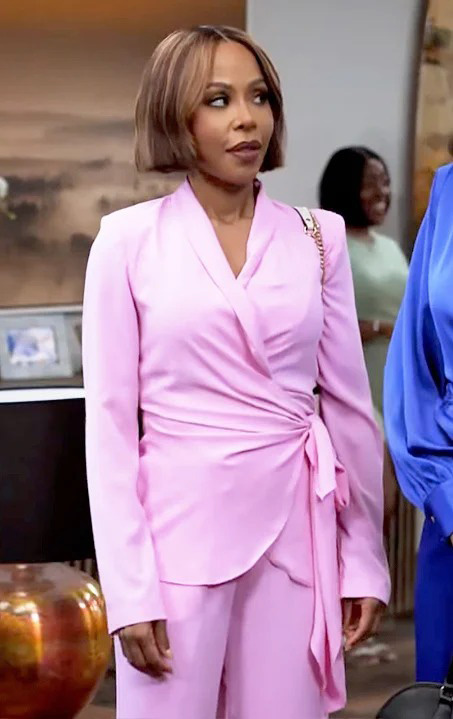 Sistas Season 10 Episode 01 Kj Smith Pink Wrap Blazer