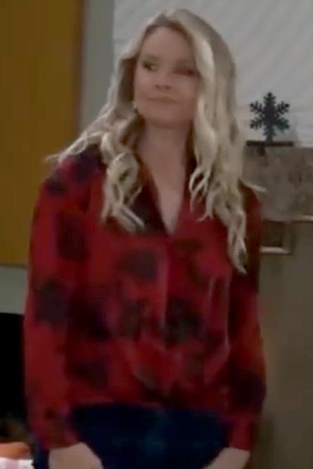 General Hospital December 2025 Kristina Wagner Floral Top
