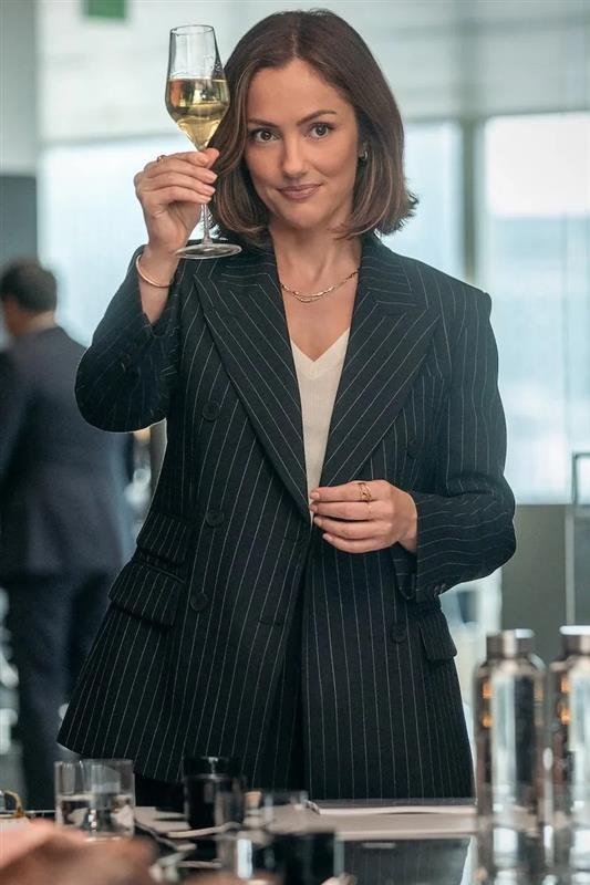 Champagne Problems Minka Kelly Double Breasted Blazer