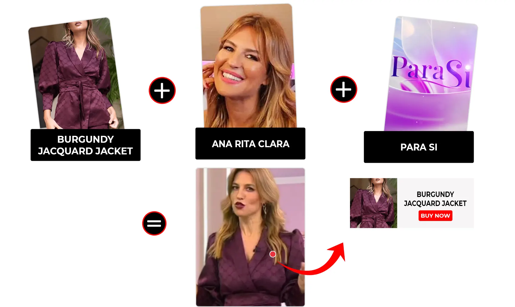 para si january 2026 ana rita clara burgundy jacquard jacket