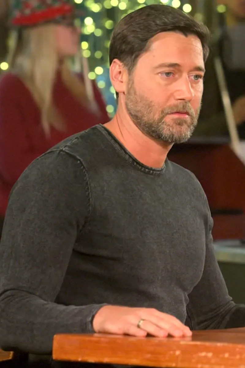 My Secret Santa Ryan Eggold Plain Knitted Sweater